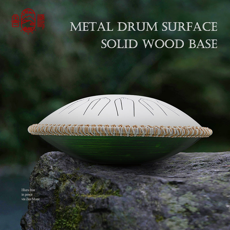 Hluru® • EQ Series | 15 Notes 14'' 432HZ Tongue Drum | Built-in Piezoe