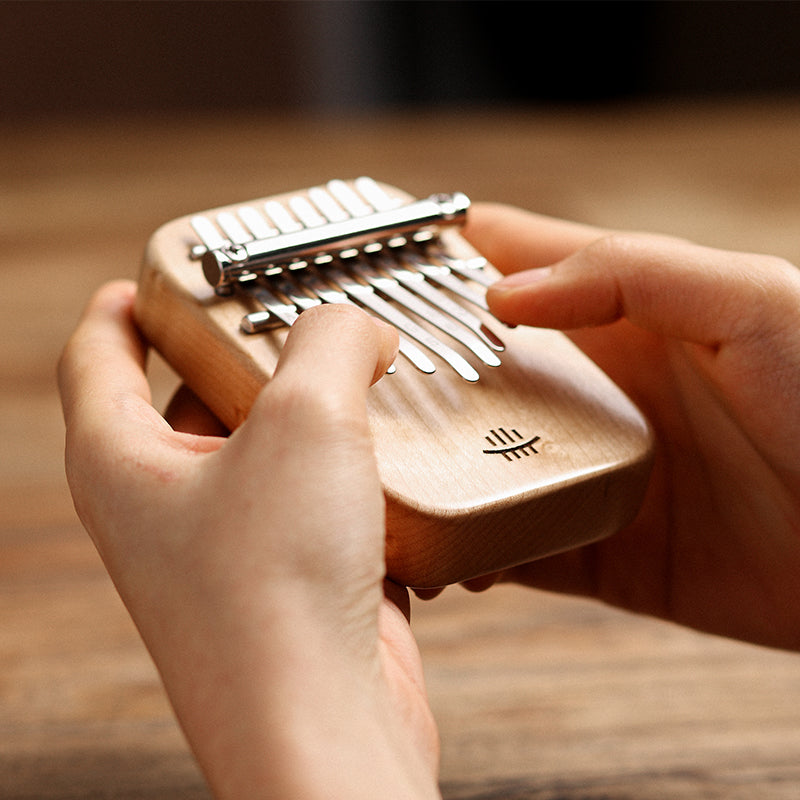 Petit Kalimba Hluru à 8 touches en érable et do majeur pour la pleine conscience 