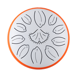 Huashu 11 notes 6" C5 Major Carbon Steel Tongue Drum For Yoga - Golden Ginkgobiloba