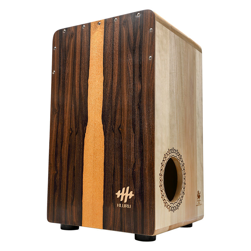 HLURU Cajón Drum Percussion Box Drum for Relaxation - White Tiger