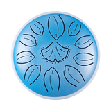 Huashu 11 notes 6" C5 Major Carbon Steel Tongue Drum For Yoga - Golden Ginkgobiloba