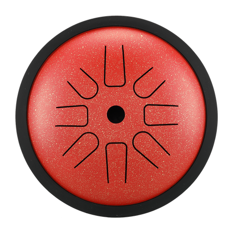 HLURU Microalloyed Small Steel Tongue Drum 6 Inch 8 Notes for Kids and Beginners - High Pitch Extension