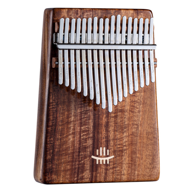 Kalimba 17/21 touches en érable Hluru/koa/palissandre/noyer - Trou sonore inférieur