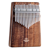 Kalimba 17/21 touches en érable Hluru/koa/palissandre/noyer - Trou sonore inférieur