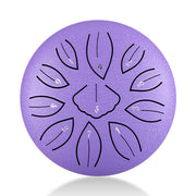 HUASHU Carbon Small Steel Tongue Drum 6 Inch 11 Notes C5 Major for Kids and Beginners - Ginkgobiloba Series