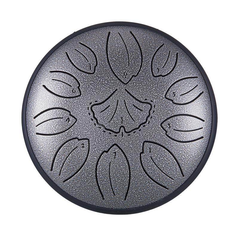 Huashu 11 notes 6" C5 Major Carbon Steel Tongue Drum For Yoga - Golden Ginkgobiloba