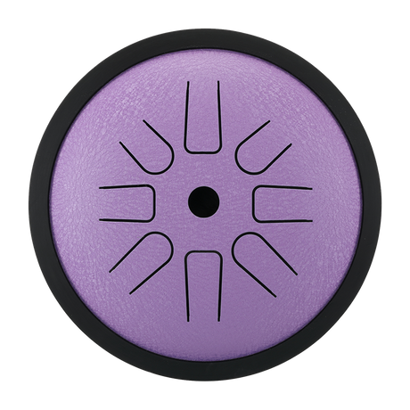 HLURU Microalloyed Small Steel Tongue Drum 6 Inch 8 Notes for Kids and Beginners - High Pitch Extension