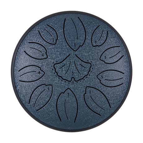 Huashu 11 notes 6" C5 Major Carbon Steel Tongue Drum For Yoga - Golden Ginkgobiloba