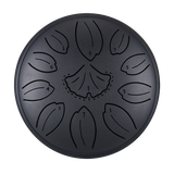 Huashu 11 notes 6" C5 Major Carbon Steel Tongue Drum For Yoga - Golden Ginkgobiloba