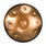 Tambour handpan doré en acier inoxydable HLURU 22 pouces 9 notes D-Kurd Handpan pour l'éducation de la petite enfance - Bord en caoutchouc de niveau C 