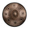 Tambour handpan HLURU en acier inoxydable et bronze, 22 pouces, 9 notes, ré kurde, pour pratiques spirituelles - Bordure en caoutchouc de niveau C 
