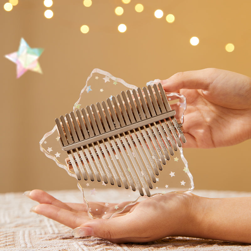 Huashu 17/21 kluczy akrylowa kalimba w tonacji C-dur do praktyk duchowych - gwiazdorze 