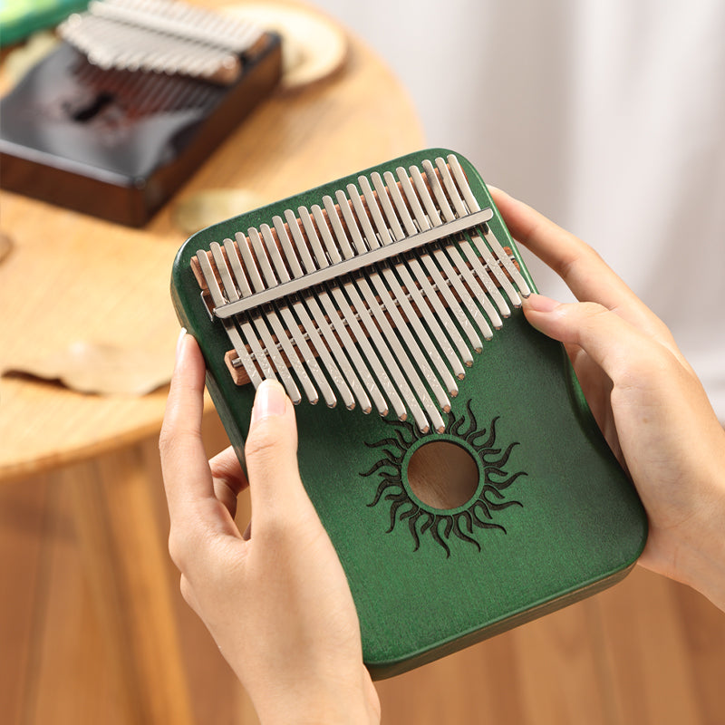 HUASHU Pappel Kalimba C-Dur Daumenklavier für Achtsamkeit - Hohle Sonnenblume Kalimba 