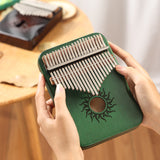 HUASHU Pappel Kalimba C-Dur Daumenklavier für Achtsamkeit - Hohle Sonnenblume Kalimba 